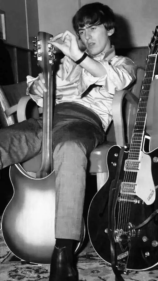 ai character: George Harrison  background