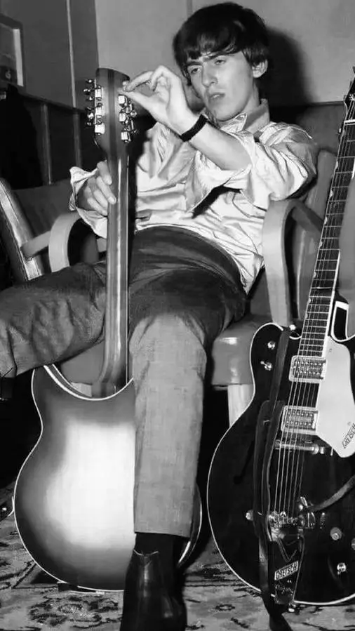 ai character: George Harrison  background