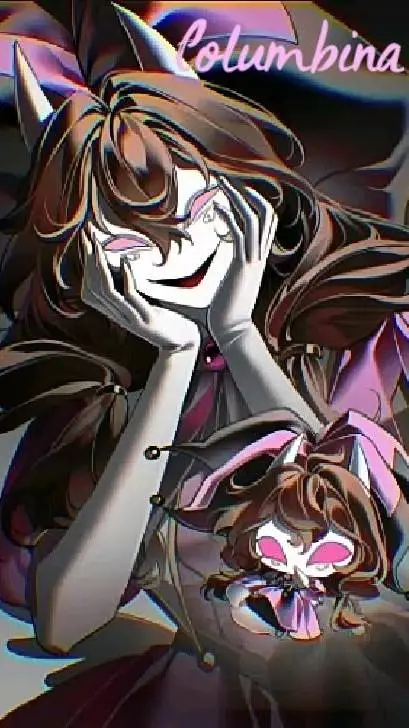 ai character: columbia~💗 background