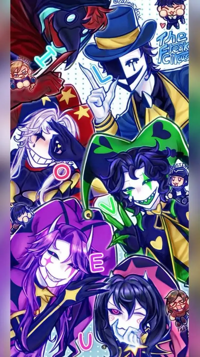 ai character: {freak circus} background