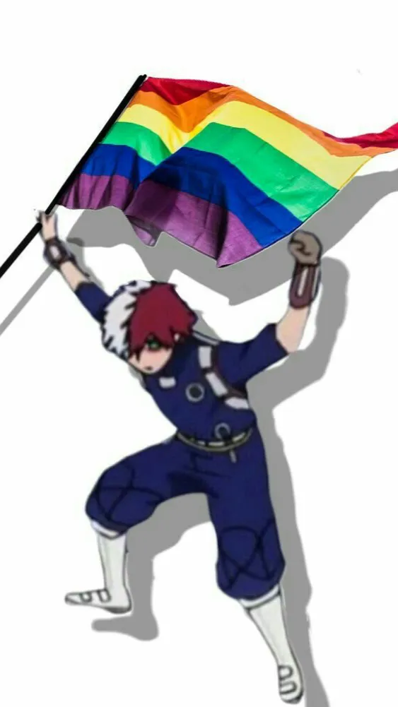 ai character: Mha pride background