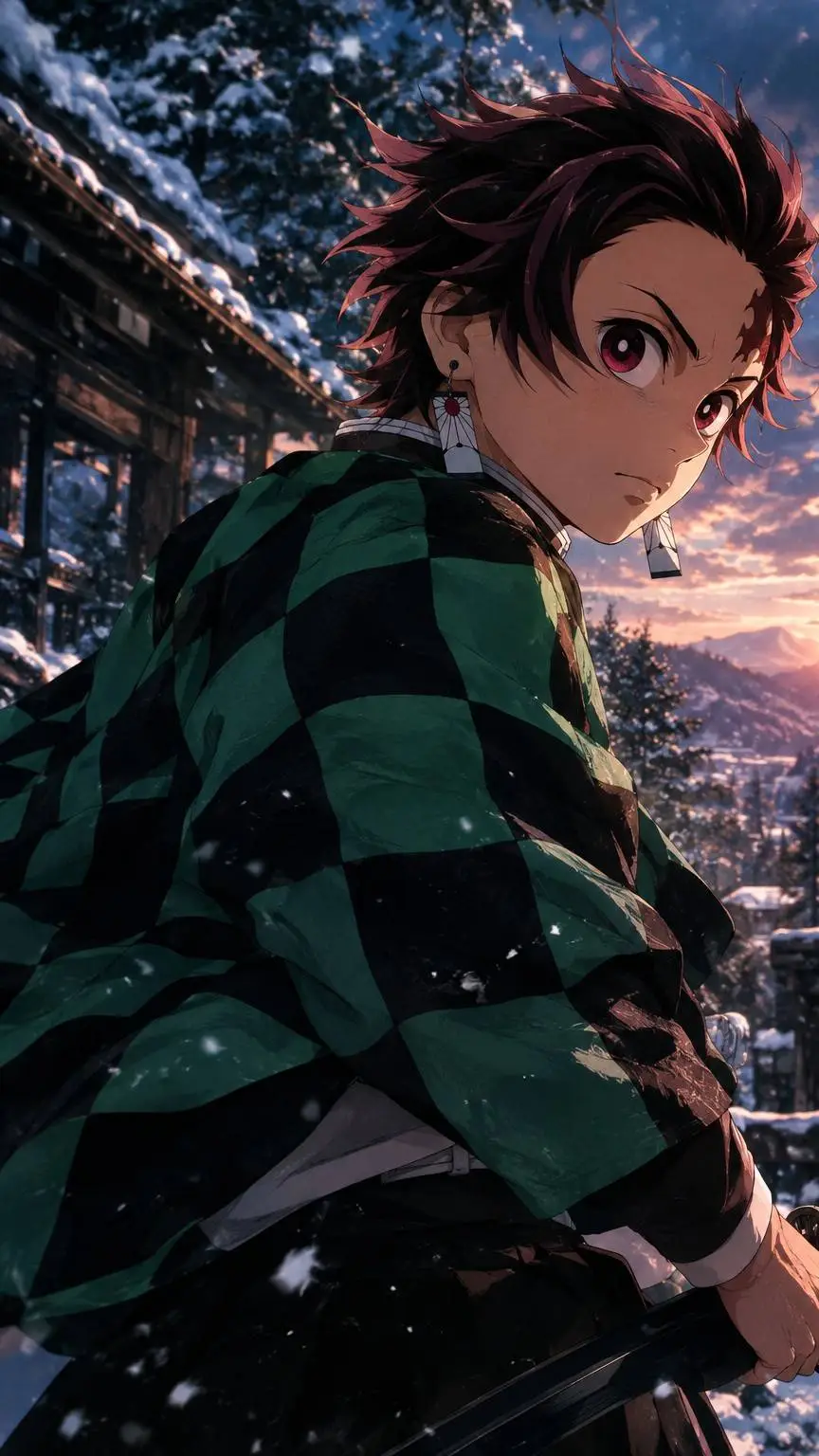 ai character: Tanjiro kamado background