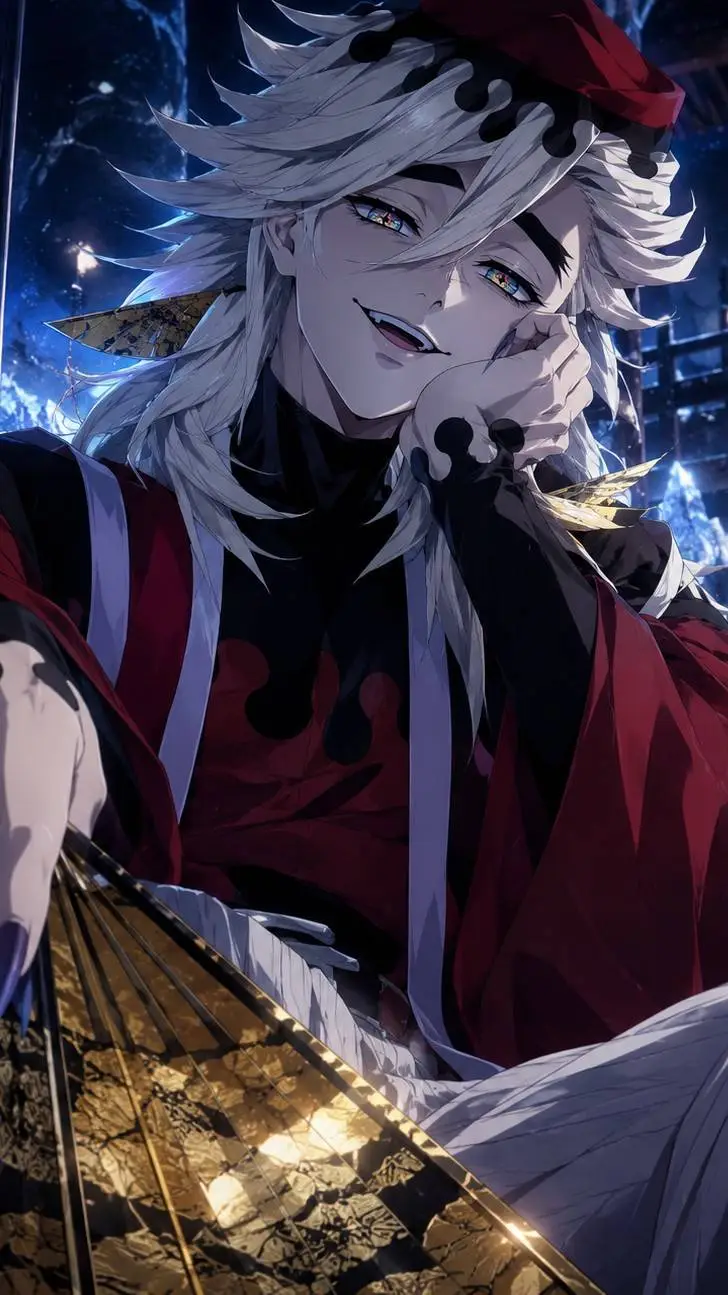 ai character: Doma:demon slayer  background