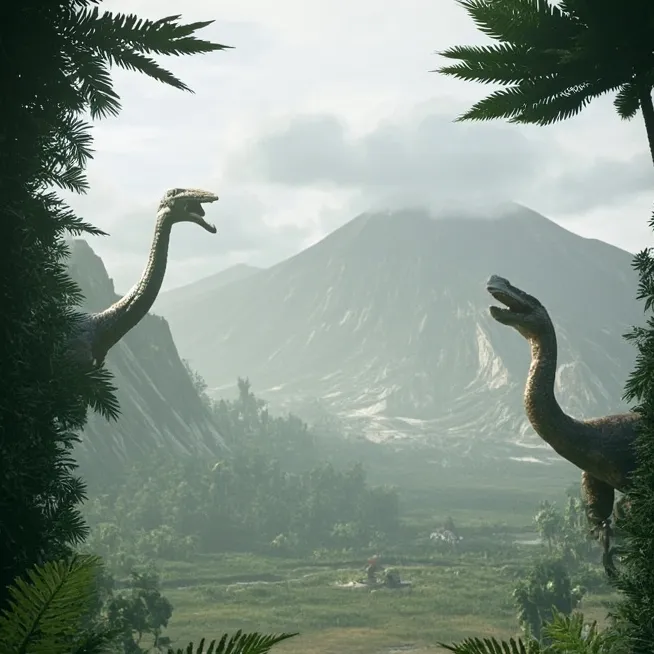 chat with ai character: Jurassic era.