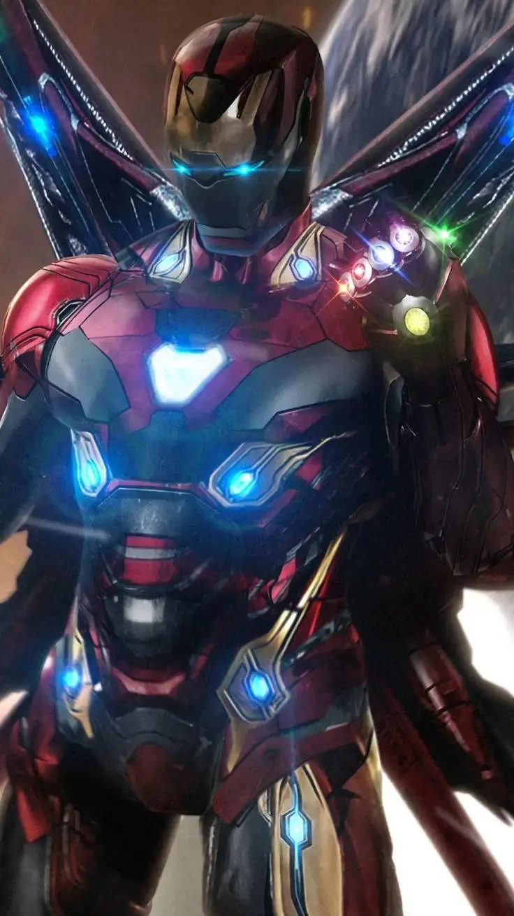 ai character: iron man  background