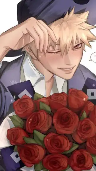 ai character: bakugo walentynki  background