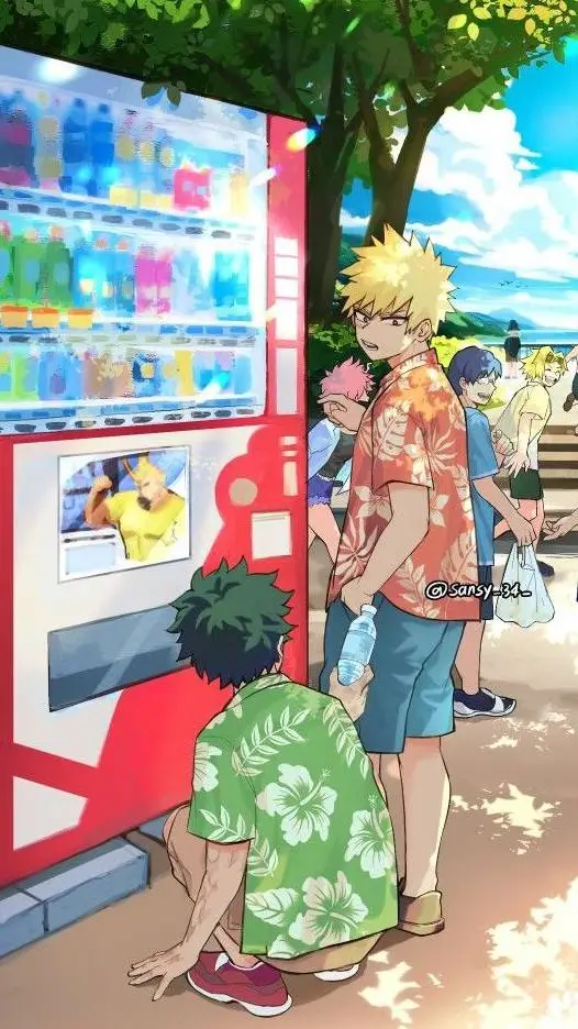 ai character: plaża mha x yn  background