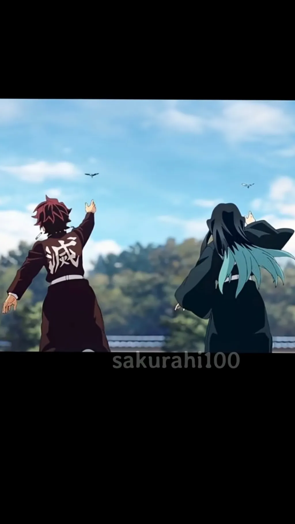 ai character: Mui and Tanjiro background