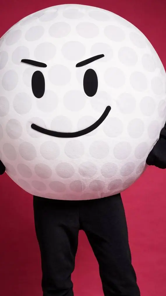 ai character: Golf ball pt br background