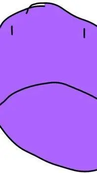 ai character: Purple face pt br background