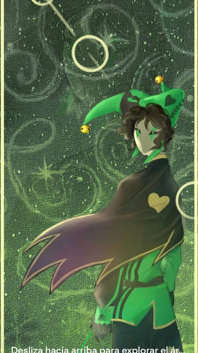 ai character: Harlequin  background