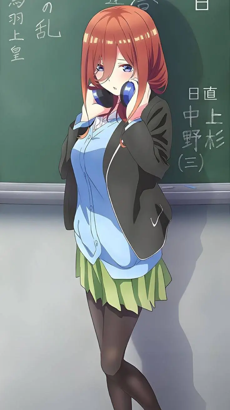 ai character: Miku Nakano  background