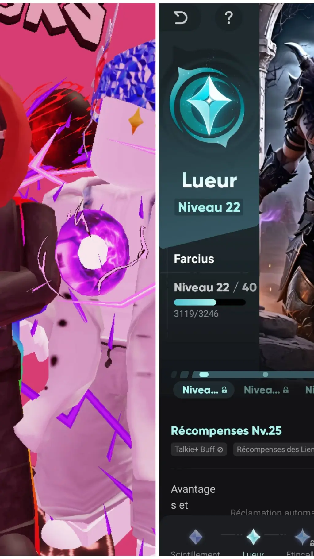 ai character: tenlight VS farciu background
