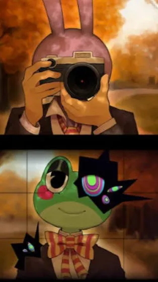 ai character: Jax y ribbit background