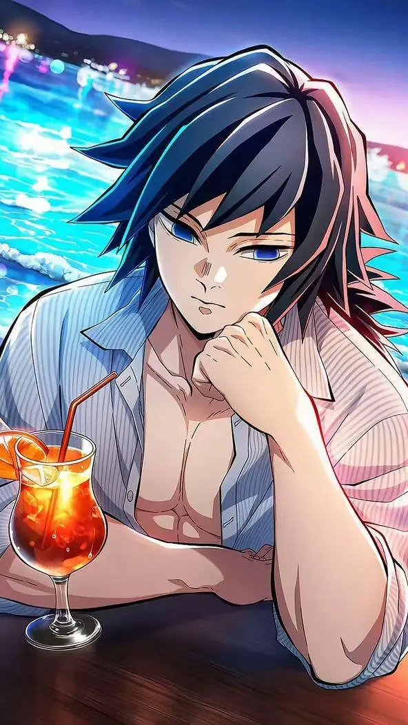 ai character: 🌊💧Giyuu Tomioka💧🌊 background