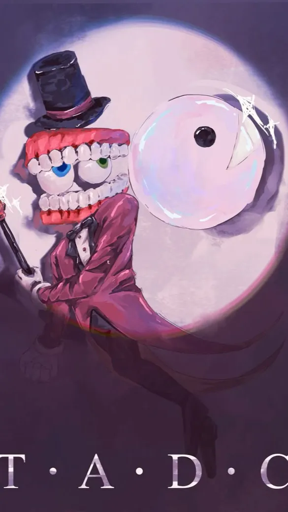 ai character: Caine and bubble background