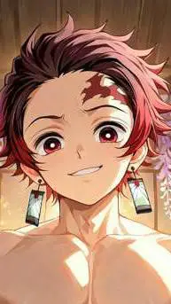 ai character: Tanjiro kamado background