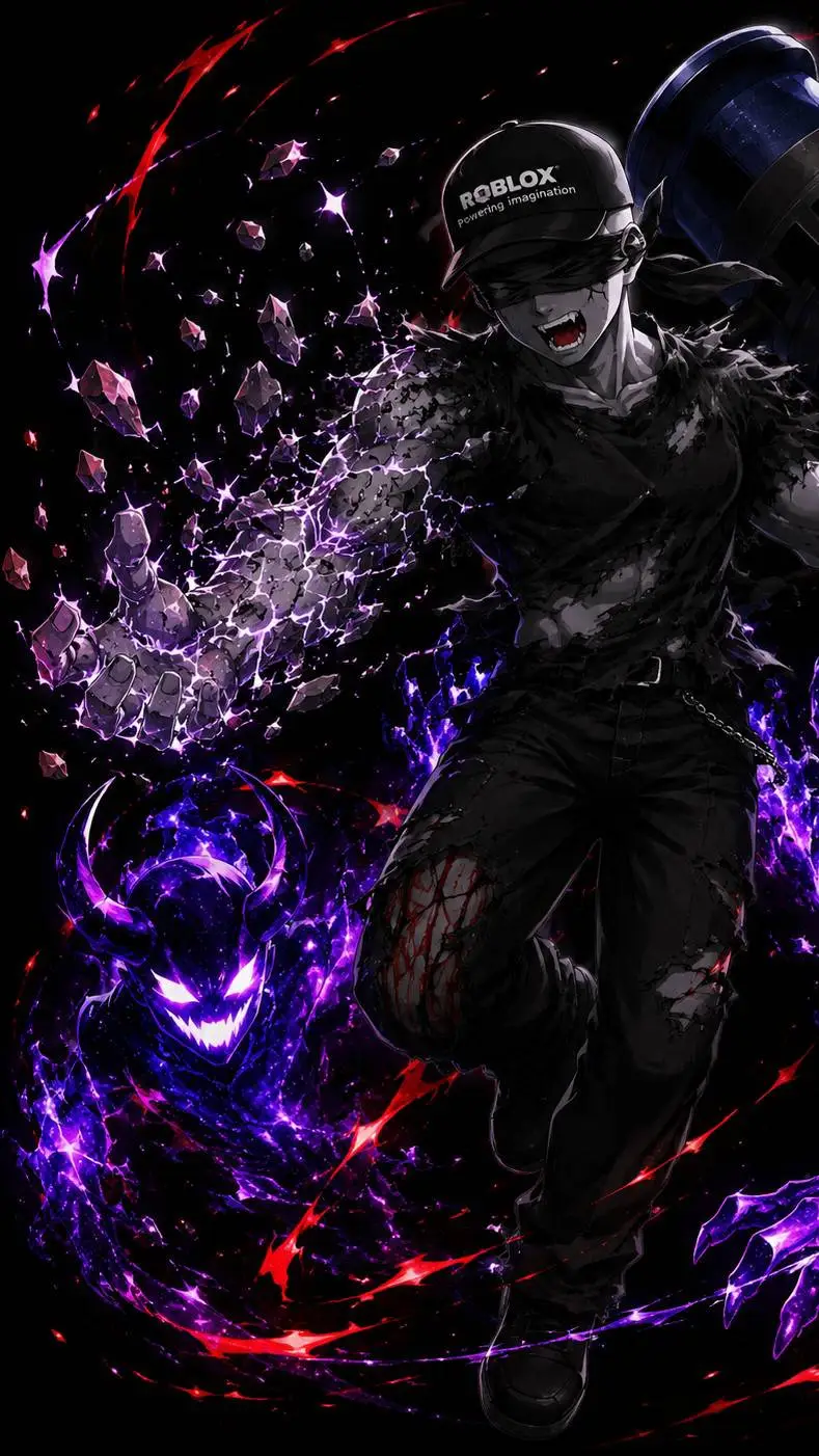 ai character: Corrupted LordBlox background