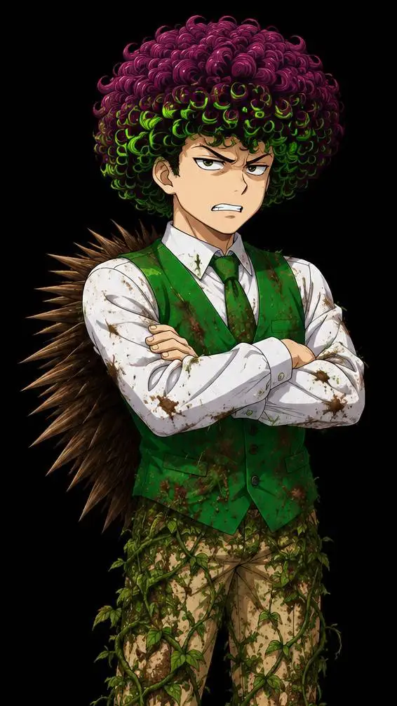 ai character: Speedo Afro background