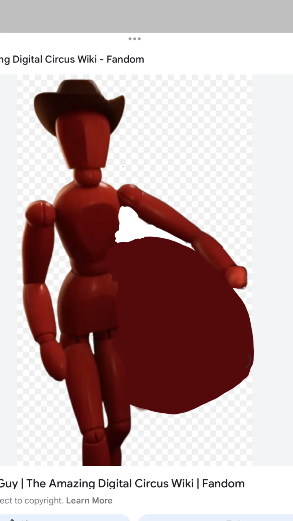 ai character: Disappearing guy background