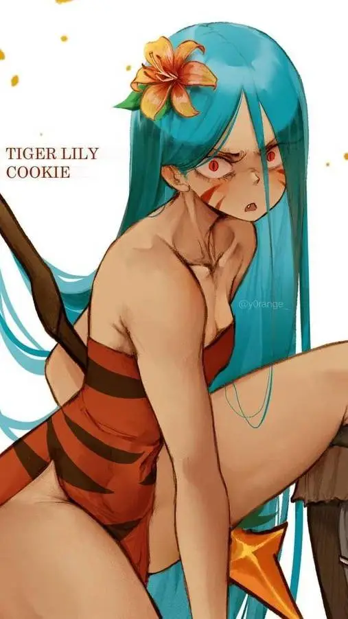 ai character: Tiger Lily Cookie background