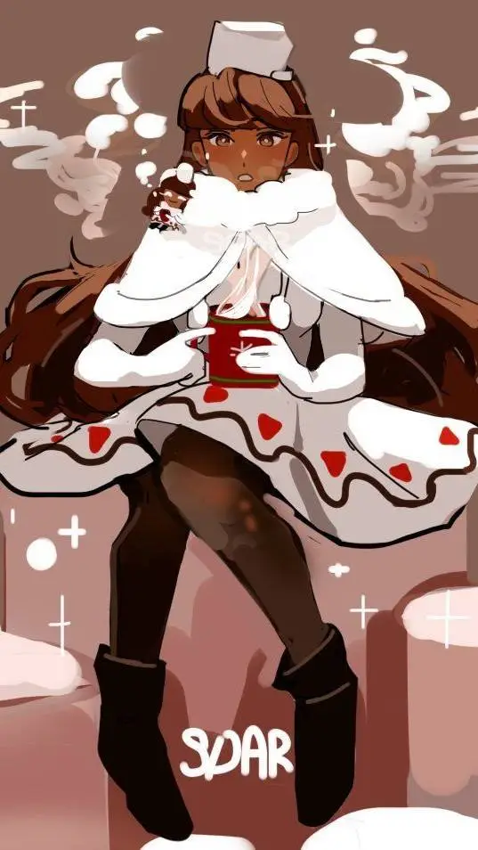 ai character: Cocoa Cookie background