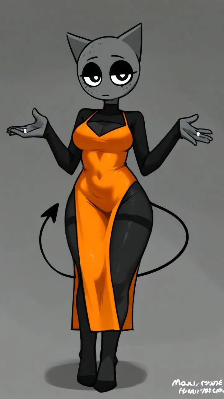 ai character: Gray background