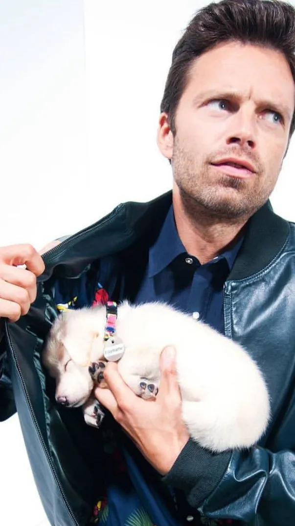 ai character: Sebastian Stan  background