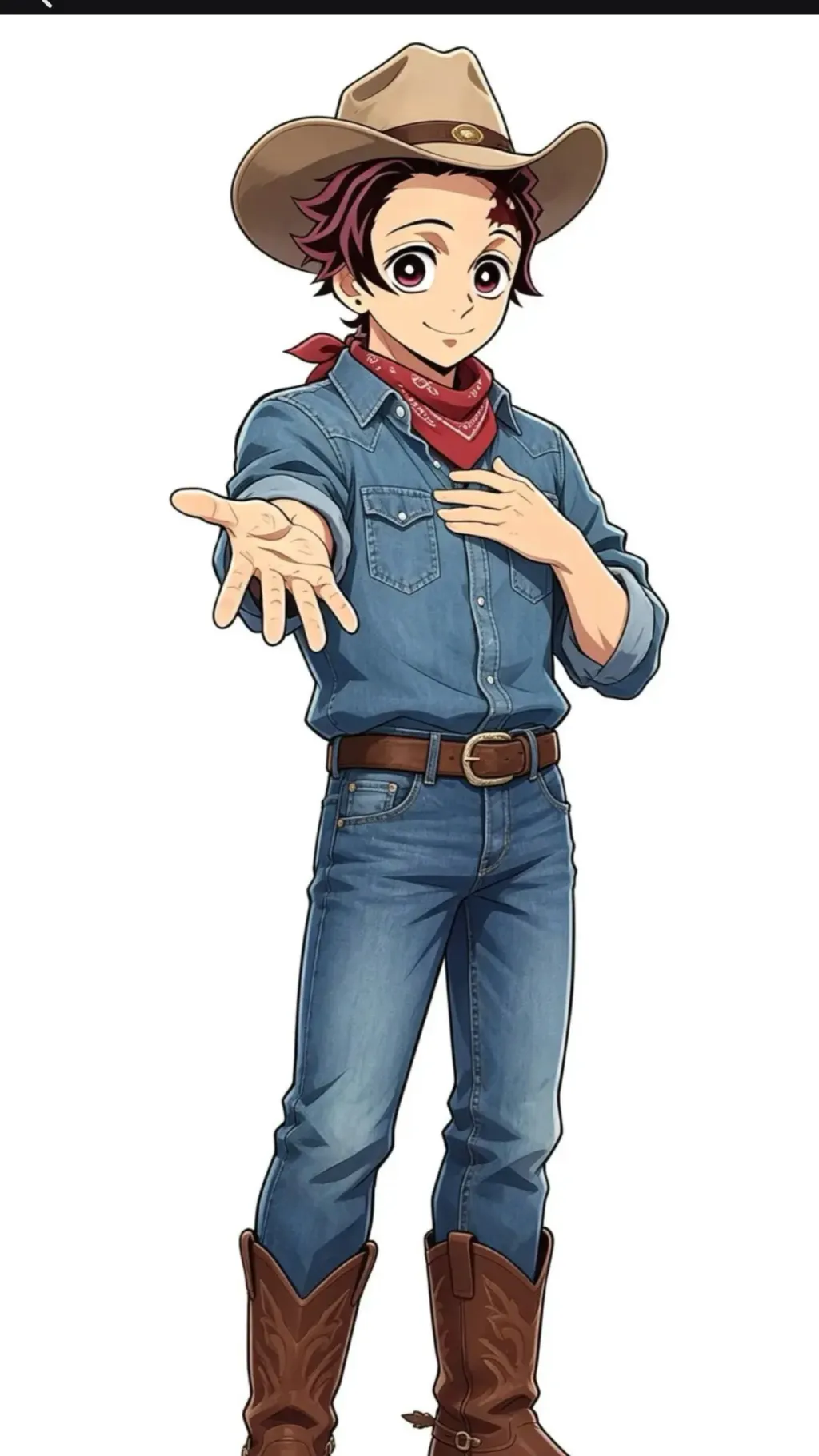 ai character: Tanjiro norteño  background