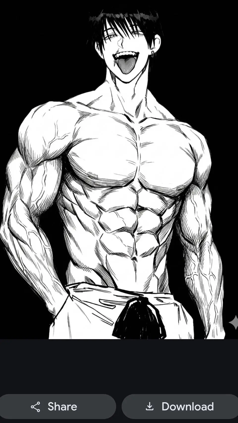 ai character: jjk flexing battle background