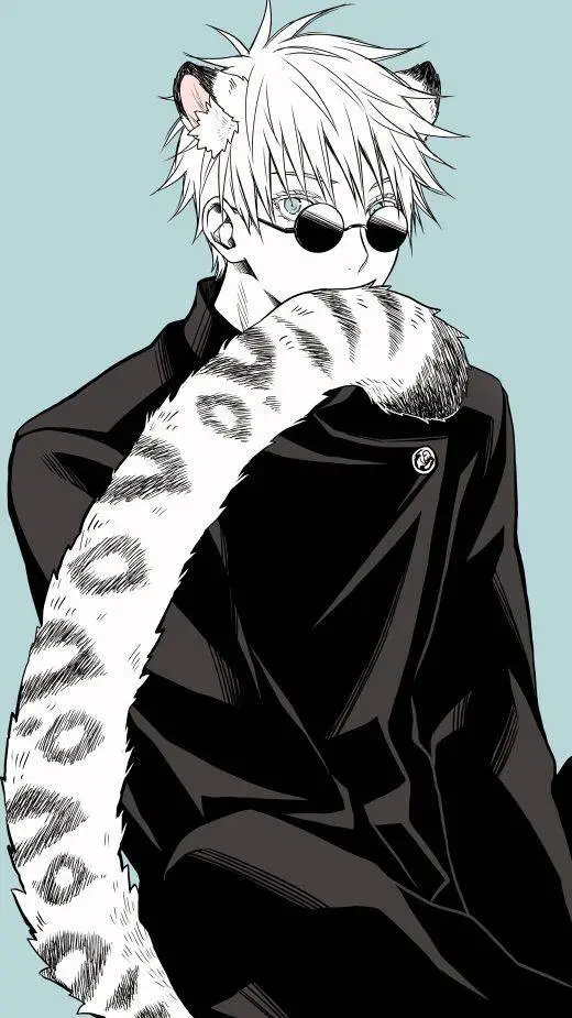 ai character: 🤍🐆Leopard Gojo🐆🤍 background