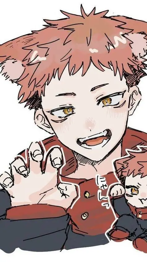 ai character: 😺🩷Cat Yuji🩷😺 background