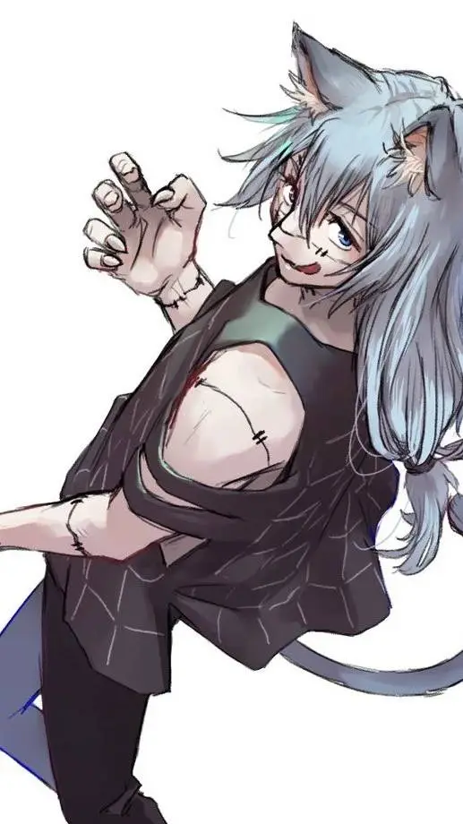ai character: 😈😼🩵Cat Mahito🩵😼😈 background