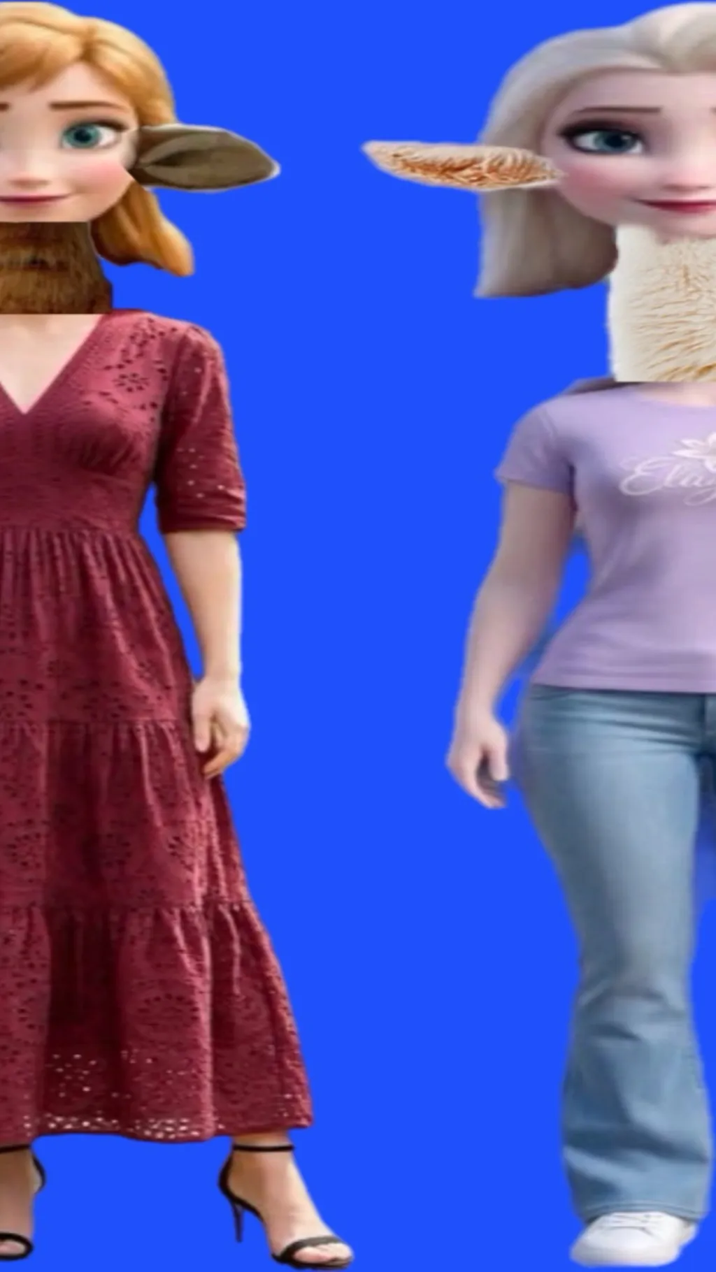 ai character: Anna and Elsa background