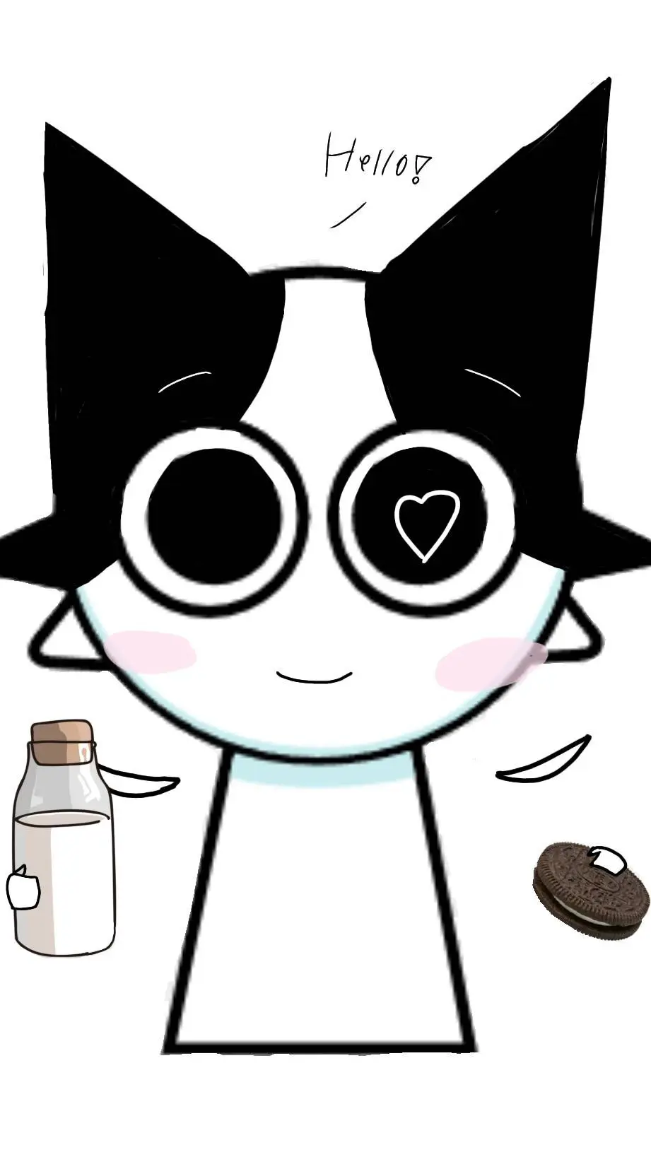 ai character: 🖤🤍Oreo!🍪🖤 background