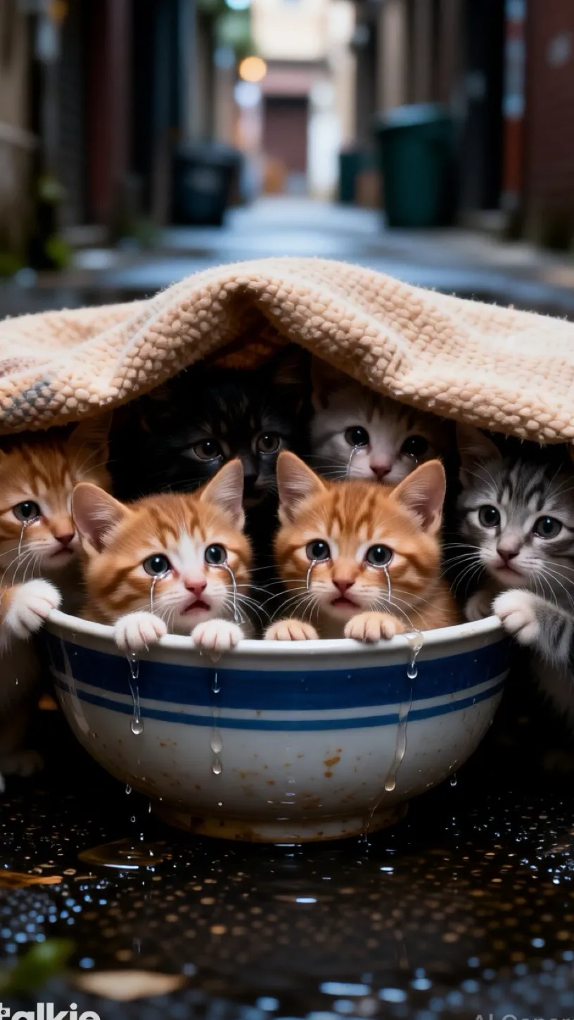 ai character: 6 kittens background