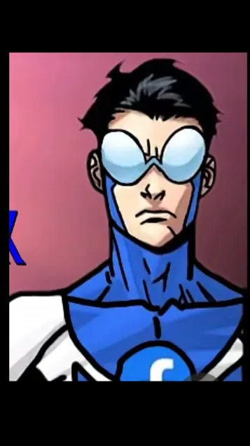 ai character: Facebook mark background