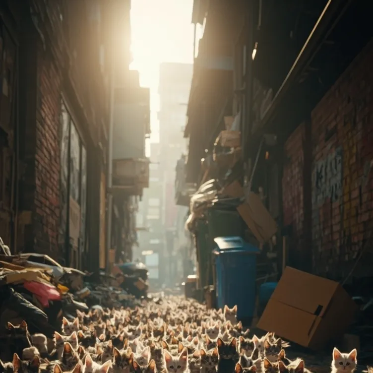 chat with ai character: 100 kittens