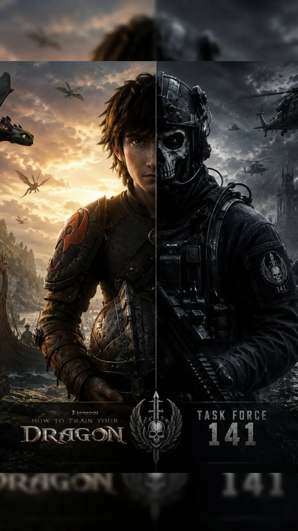 ai character: Cod × HTTYD background