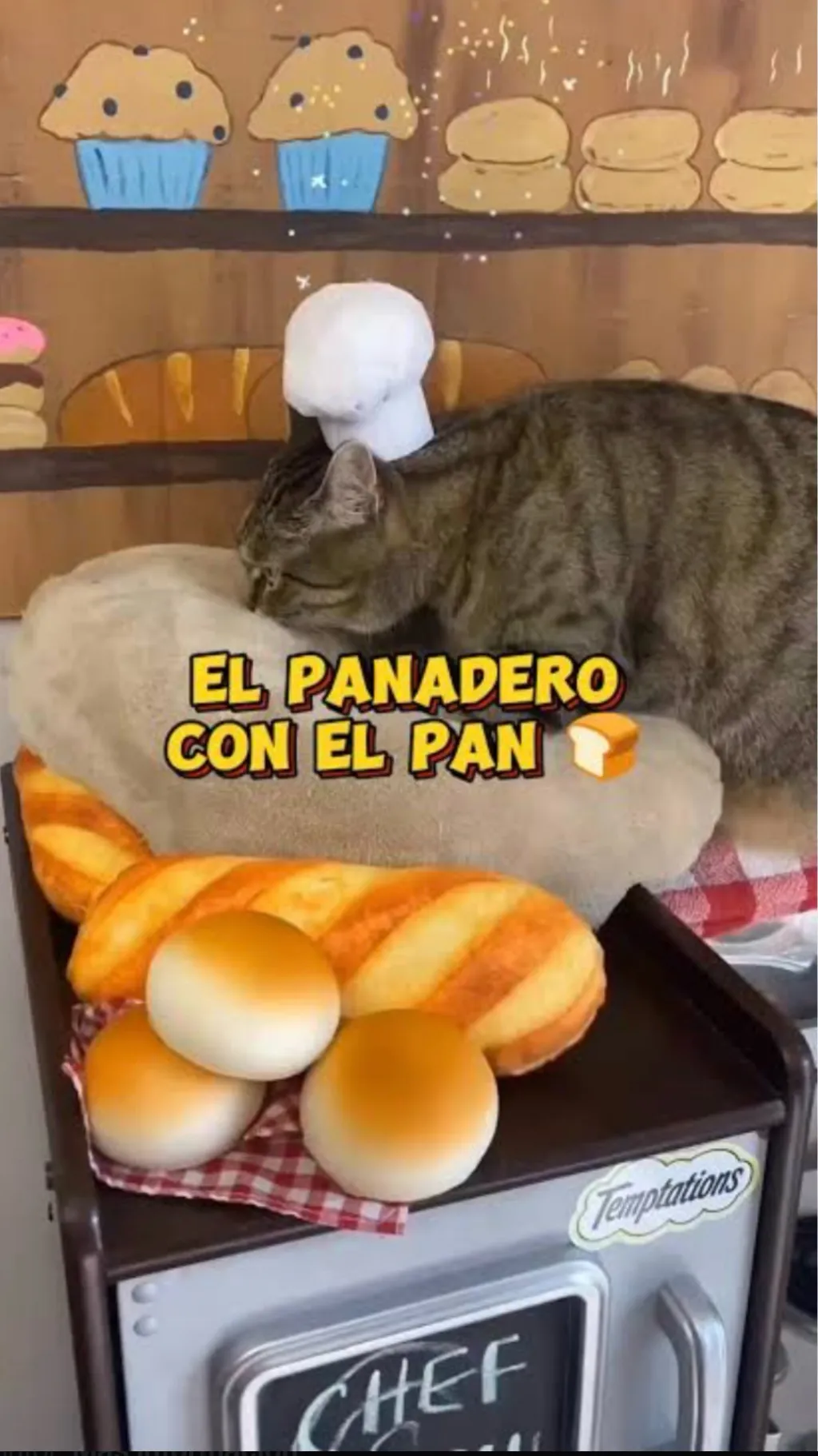ai character: Gato panadero  background