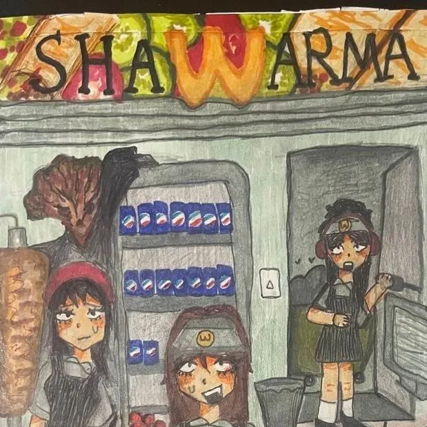 chat with ai character: Shawarma kisok! 