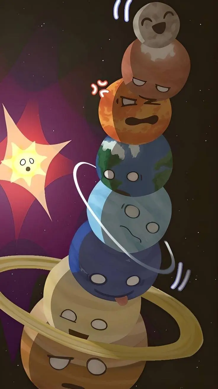 ai character: solar system!!! :D background