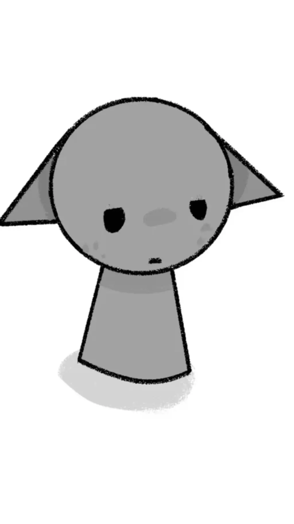 ai character: little gray  background