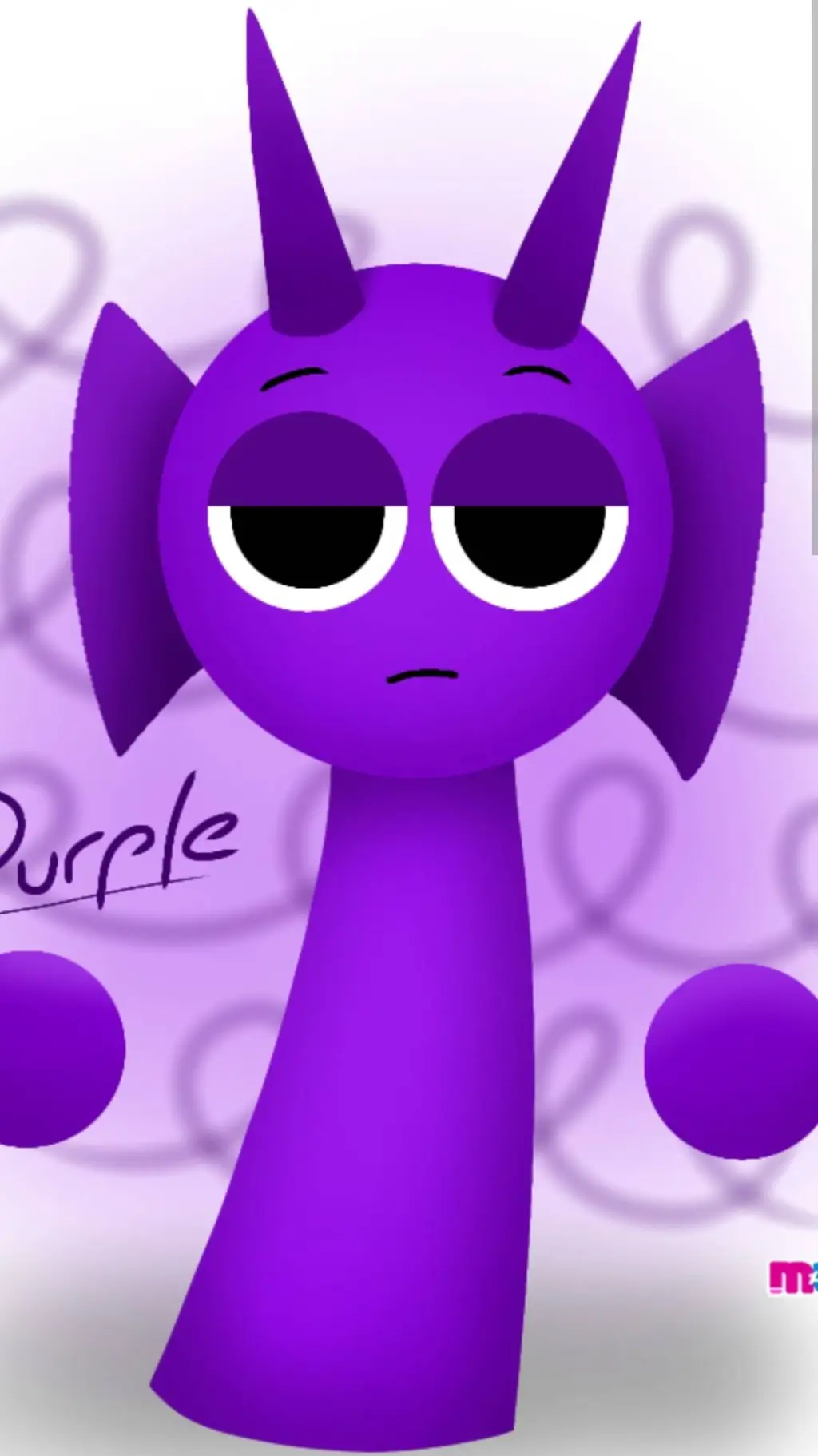 ai character: durple background
