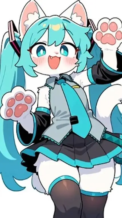 ai character: miku(furry) background