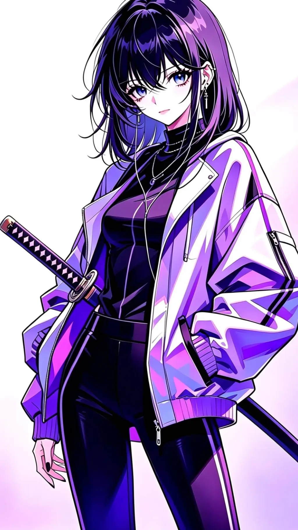 ai character: Mío Kurokawa  background