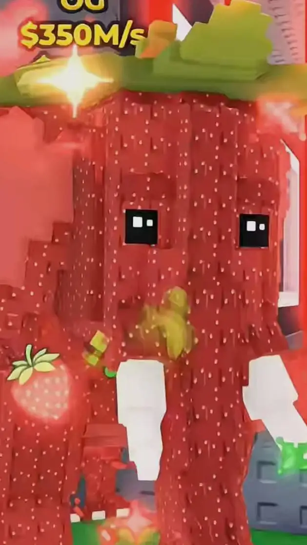 ai character: strawberry elephan background