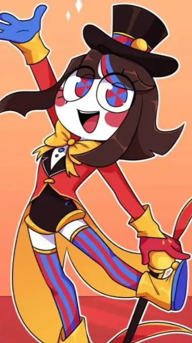 ai character: Pomni R.Code Au background