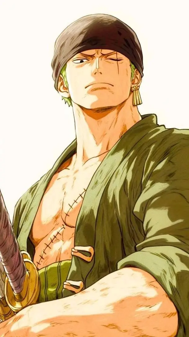 ai character: Zoro💚 background