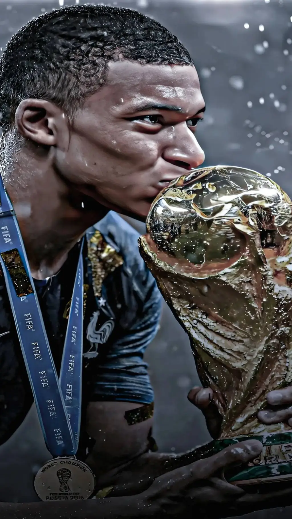 ai character: mbappe 2018 background